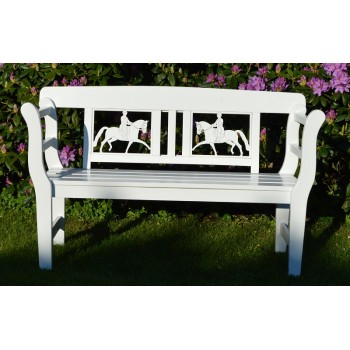 Gartenbank mit Pferdemotiven, individuell gestaltbar