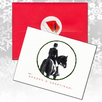 Pferde Geschenkkarten Reiter Geschenkkarten Weihnachten Karten Dressurreiten Weihnachtskarten