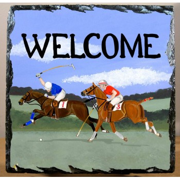 Geschenke für Polospieler kaufen: Polo Türschild Polo Welcome Schild Polo Wandschild Polospieler