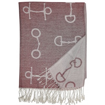 Schals für ReiterInnen kaufen, Trensenschals, Schal mit Pferdetrensen Motiv, Schal mit Trensenmotiven