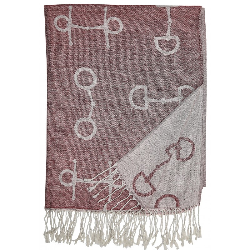 Schals für ReiterInnen kaufen, Trensenschals, Schal mit Pferdetrensen Motiv, Schal mit Trensenmotiven