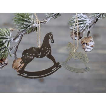 Reiterdeko Weihnachten Schaukelpferde Weihnachtsbaumschmuck Schaukelpferde Weihnachtsbaumanhänger Pferde