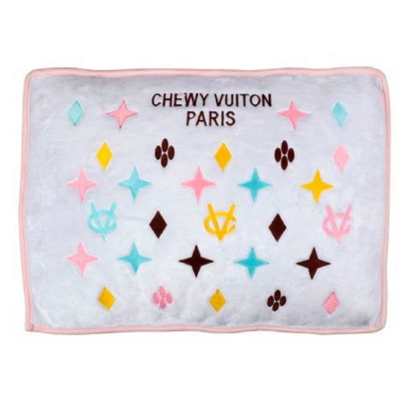 Hundekissen Design Chewy Vuiton weiß kaufen, Luxuskissen Hunde, Hundebett Design