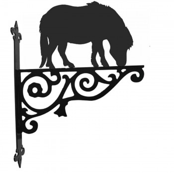Shetland Pony Wandhalterung für Blumenkörbe, Laternen, Windspiele...