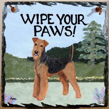 Hundeschild Airdale Terrier, Geschenke für Hundebesitzer kaufen: Türschild Airdale Terrier