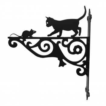 Katzen Geschenke kaufen, Geschenke für Katzenbesitzer kaufen: Katzen Wandhalterung Katzenbaby mit Maus Wand Deko Katze