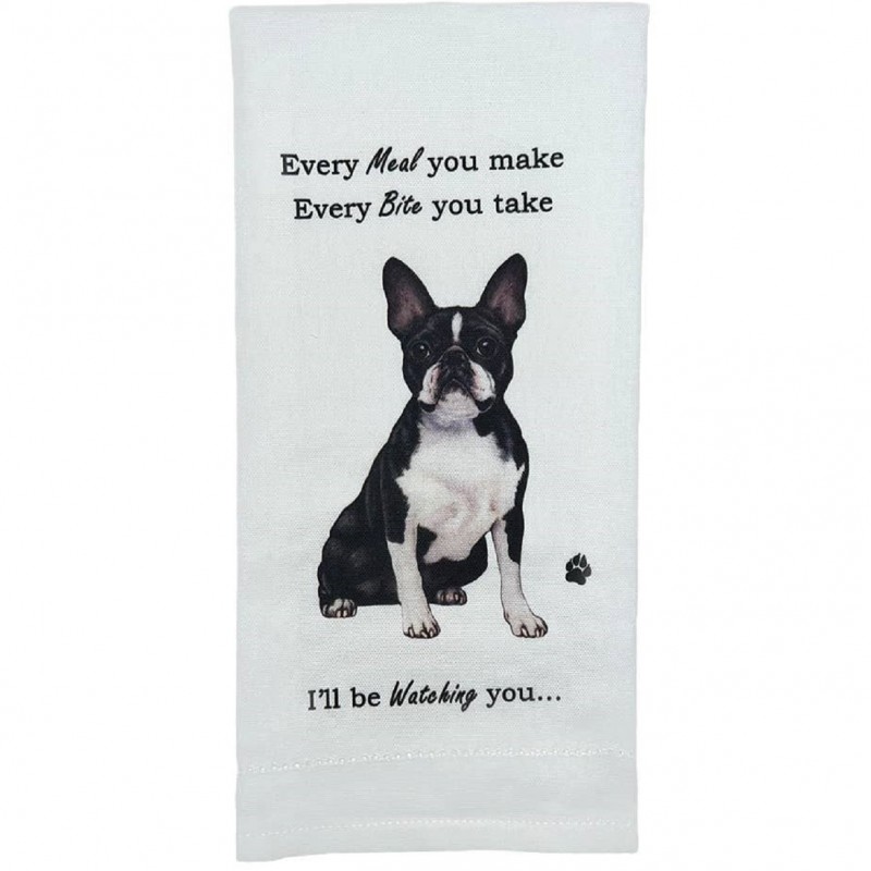 Geschirrtuch Boston Terrier Gästetuch Boston Terrier Handtuch Boston Terrier Küchentuch Boston Terrier