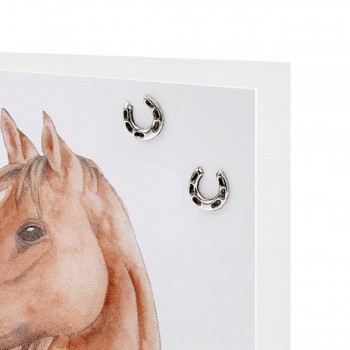 Pferdeschmuck für Pferdemädchen kaufen, Pferde Ohrringe Pferde Geburtstagskarte Pferdemädchen Ohrringe für ReiterInnen