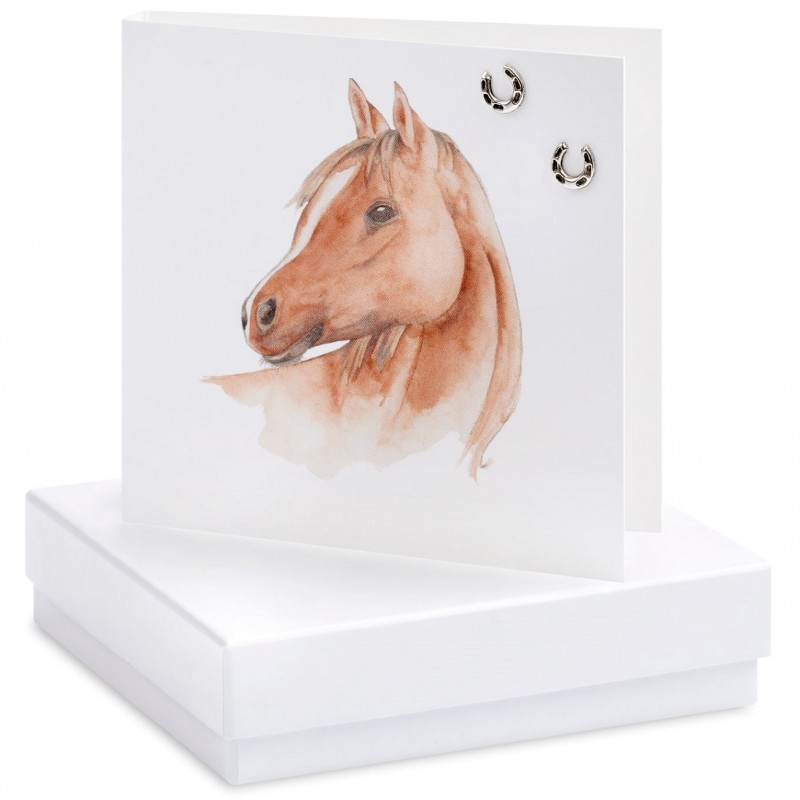 Pferde Ohrstecker Pferde Geschenkkarte für Reiter Ohrringe Pferde Ohrringe