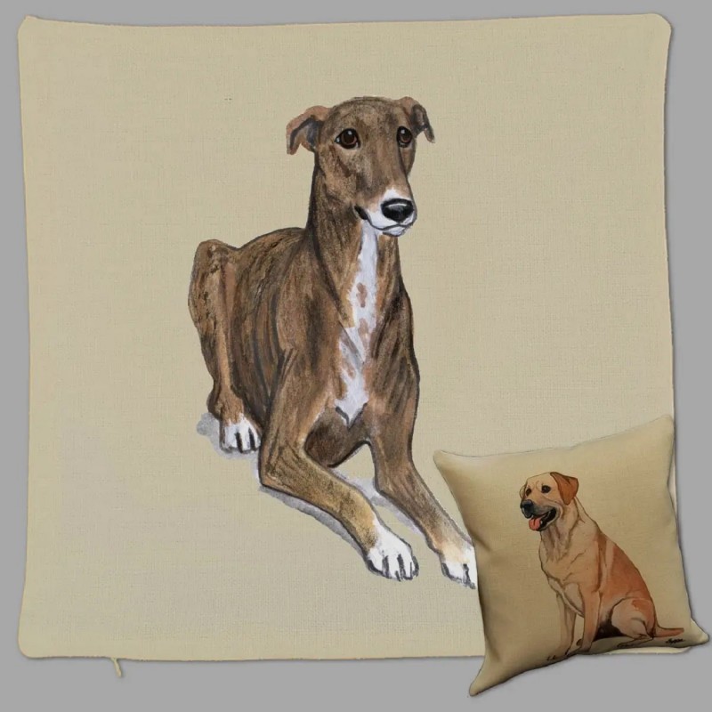 Windhund Kissen Windhund Deko Kissen Greyhound Kissen Whippet Kissen