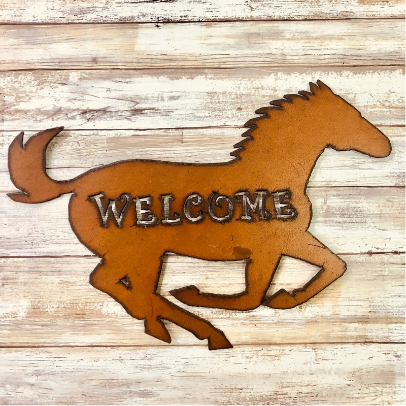 Pferde Welcome Schild, Türschild Mustangs, Reiterschilder, Pferdeschilder