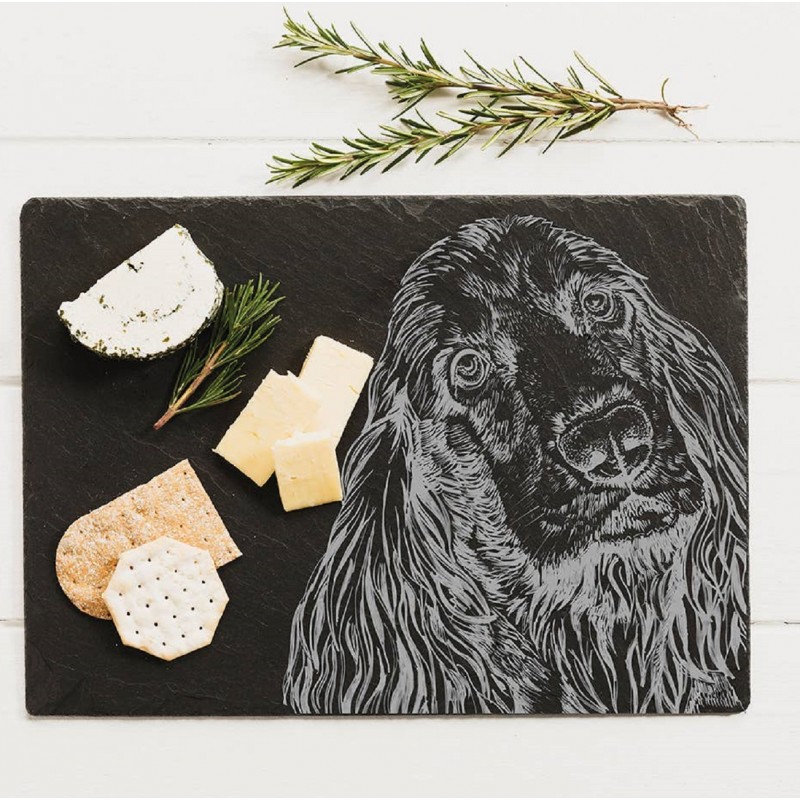 Cocker Spaniel Käsebrett Spaniel Käseplatte Cocker Spaniel Servierplatte Cocker Spaniel
