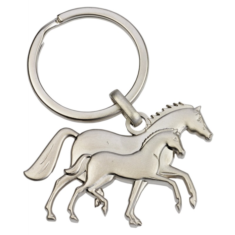 Schlüsselanhänger Pferd "Stute mit Fohlen"; Geschenke für Pferdezüchter / ReiterInnen; Reiter Geschenke