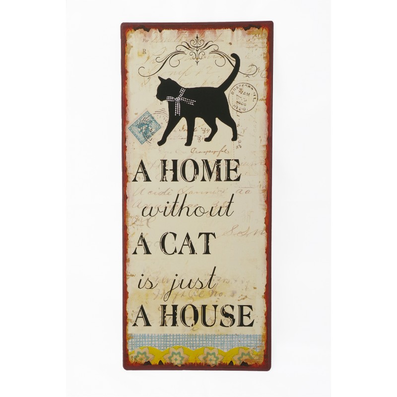 Katzenschilder, Blechschilder mit Katzenspruch / Katzensprüchen für KatzenbesitzerInnen / Katzenfans
